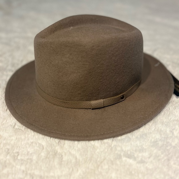 Christian Siriano New York straight Brim 100% wool women’s fedora Hat - Picture 8 of 8